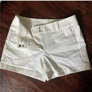 Ann Taylor High Waist Cream Shorts